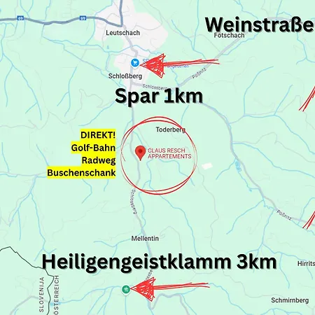 Apartment Claus Resch - E-bike, Wandern, Minigolf, Familie, Urlaub An Der Weinstraße Leutschach